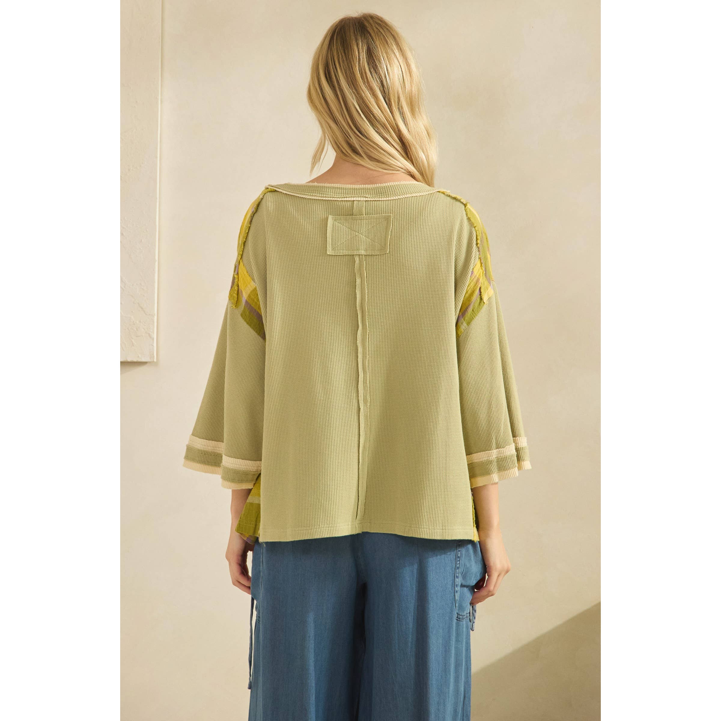 Sage + Fig – Großhandel T-Shirt – Damen – BOHO BLOOM WAFFELSTRICK-T-SHIRT2