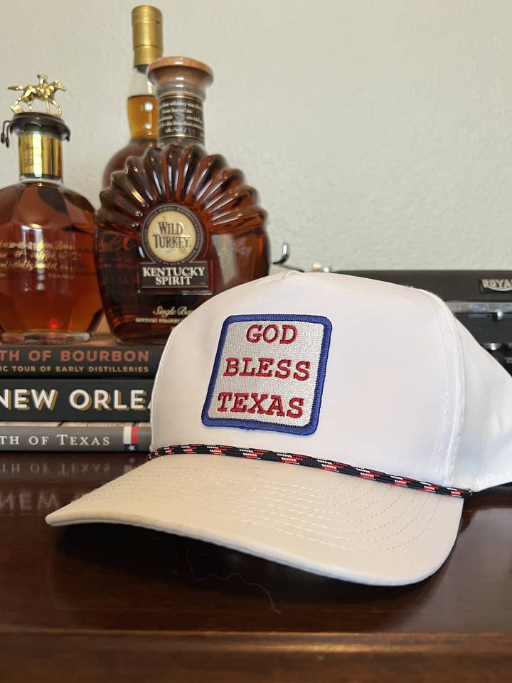 God Bless Texas White Rope Cap (Copy) for wholesale by American Duke