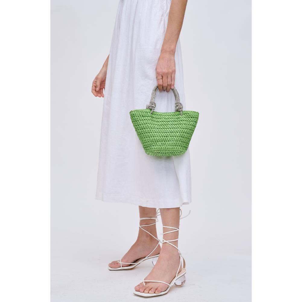 Urban Expressions – wholesale Bärkasse - Dam – Gaia Straw Mini Tote med kristallhandtag25