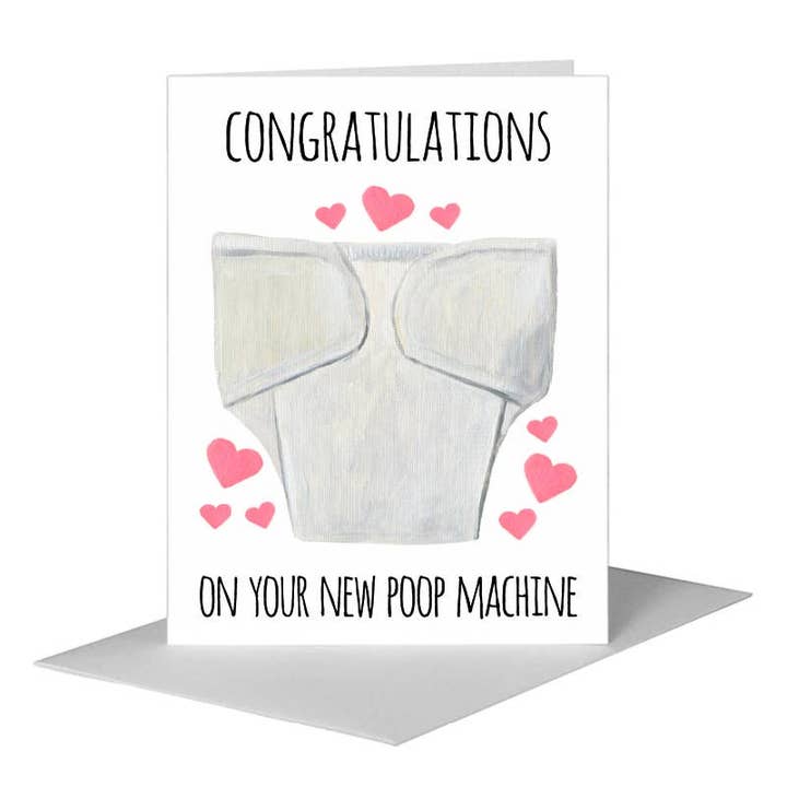 Printed Canvas - Venta al por mayor Tarjetas de bebé - Pañal, Tarjeta de Felicitación (#7946UB)