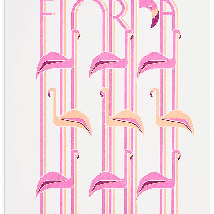 État de flamboyance - Flamants de Floride - Art mural - 28x36 cm pour la vente par 22nd of Never