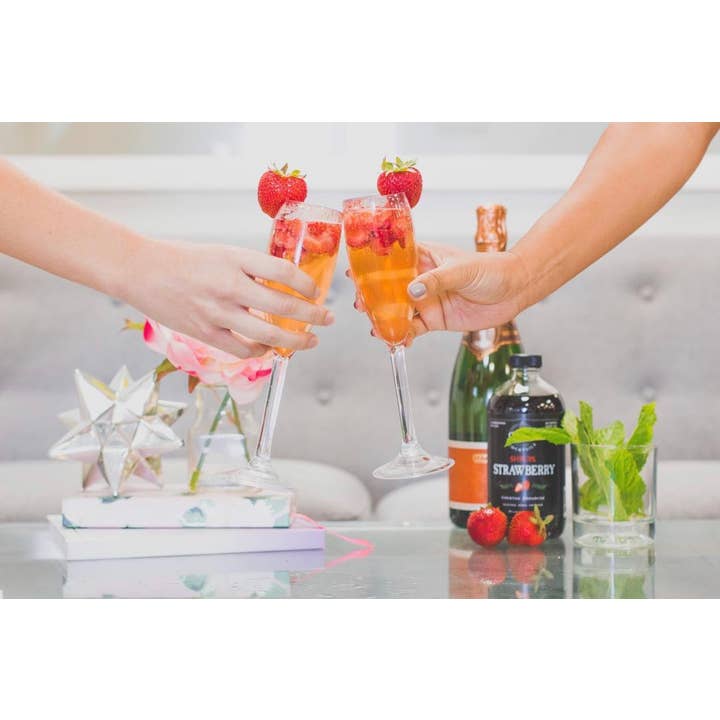Crafted Cocktails - Wholesale Cocktail Mix/Syrup - Strawberry Shrub - Cocktail Enhancer & Soda Flavoring