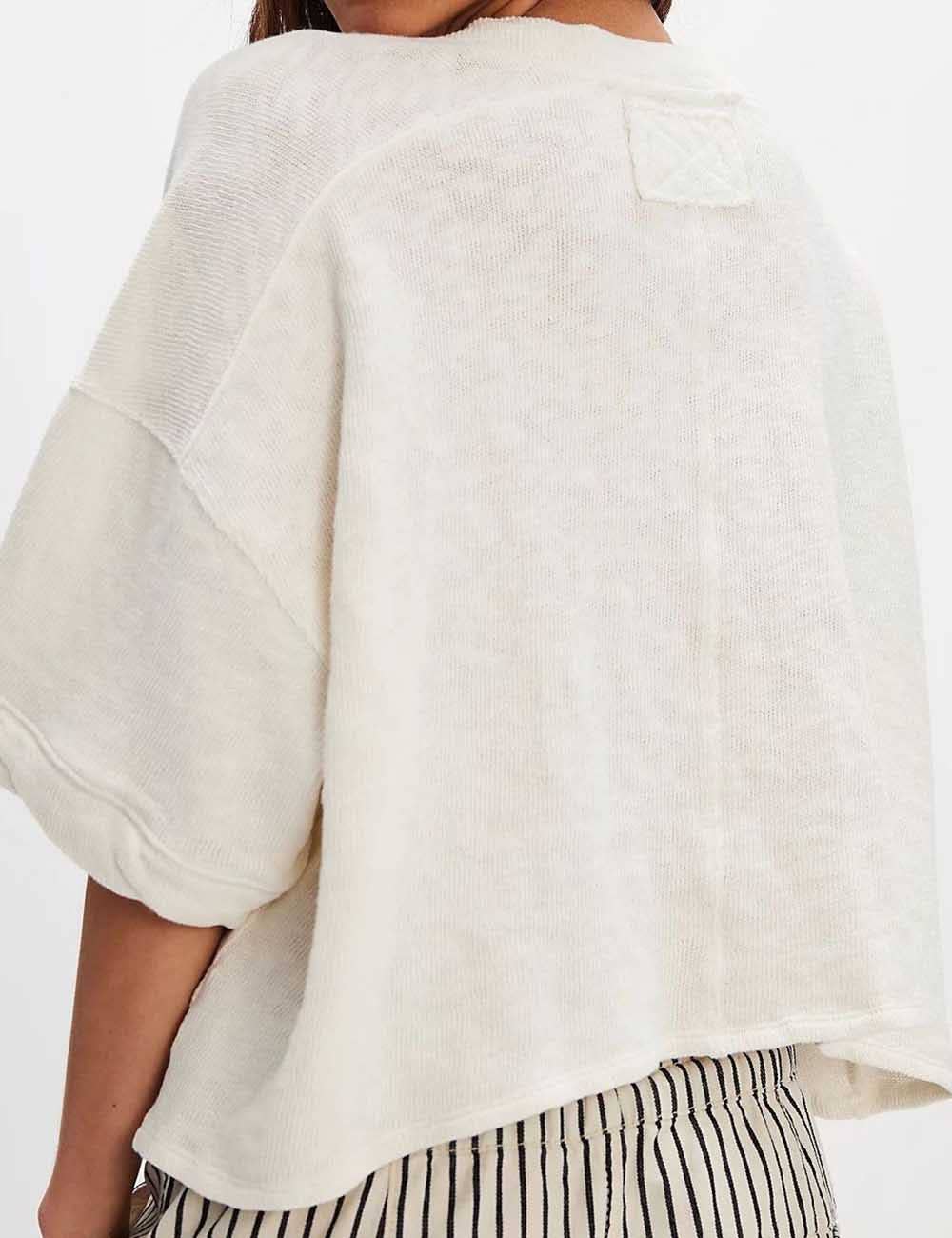 Sweetkama - Wholesale Cardigan - Women's - Ladies Solid Color Midi Sleeves Knitted Cardigan2