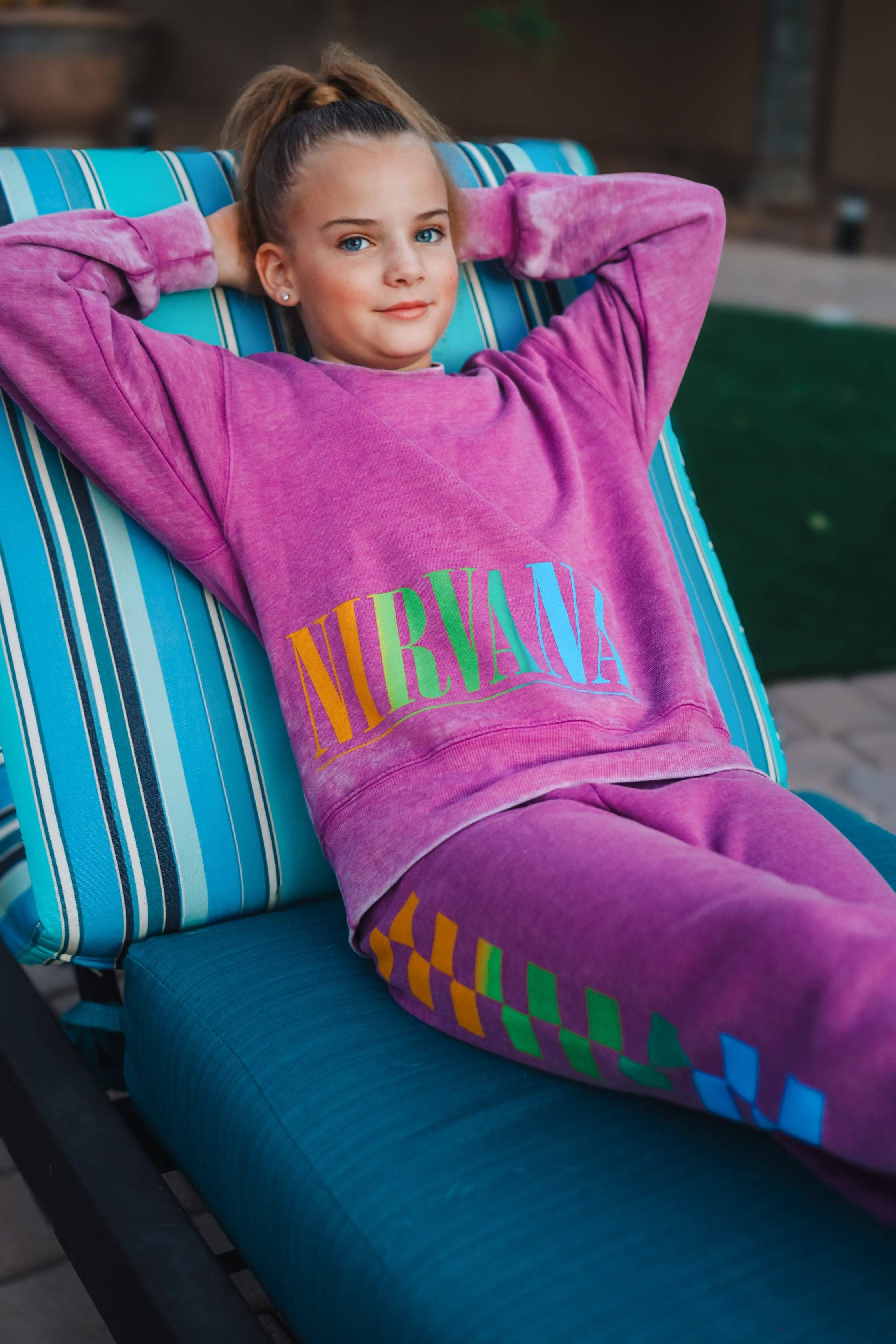 Rowdy Sprout - Wholesale Sweatshirt - Kids - Nirvana Purple Nevermind Crewneck2