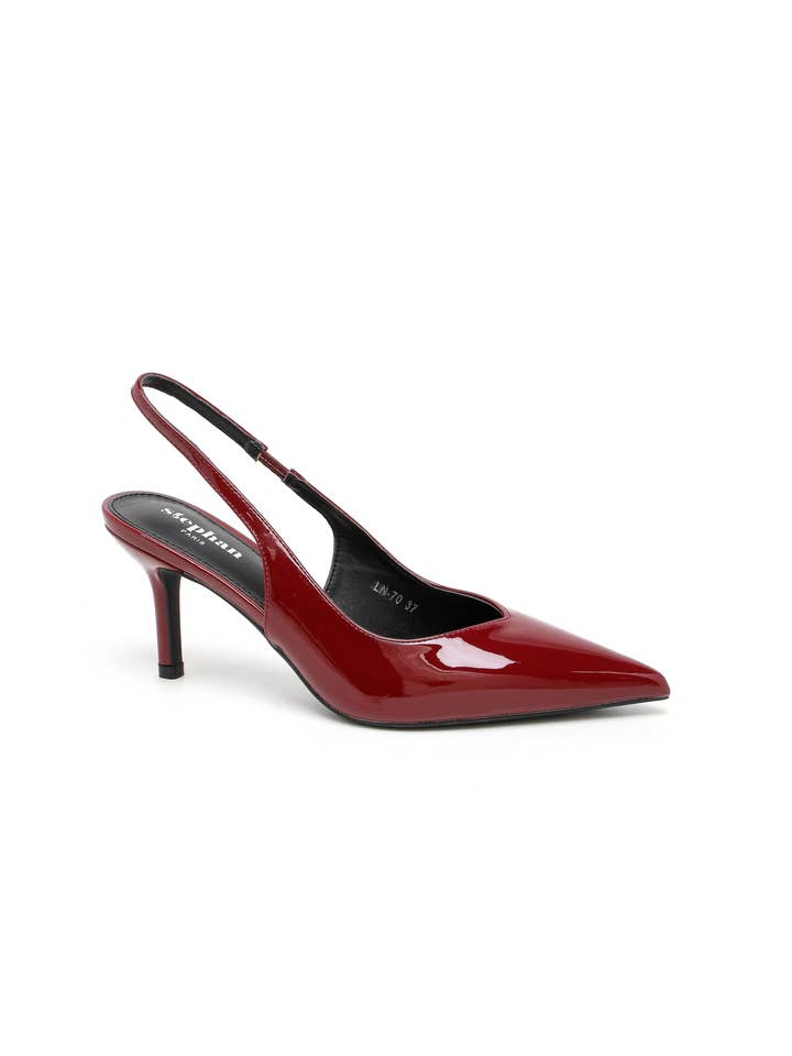 Stephan Paris - Wholesale High Heels - Women's - Patent pointed-toe slingback pumps LN-702