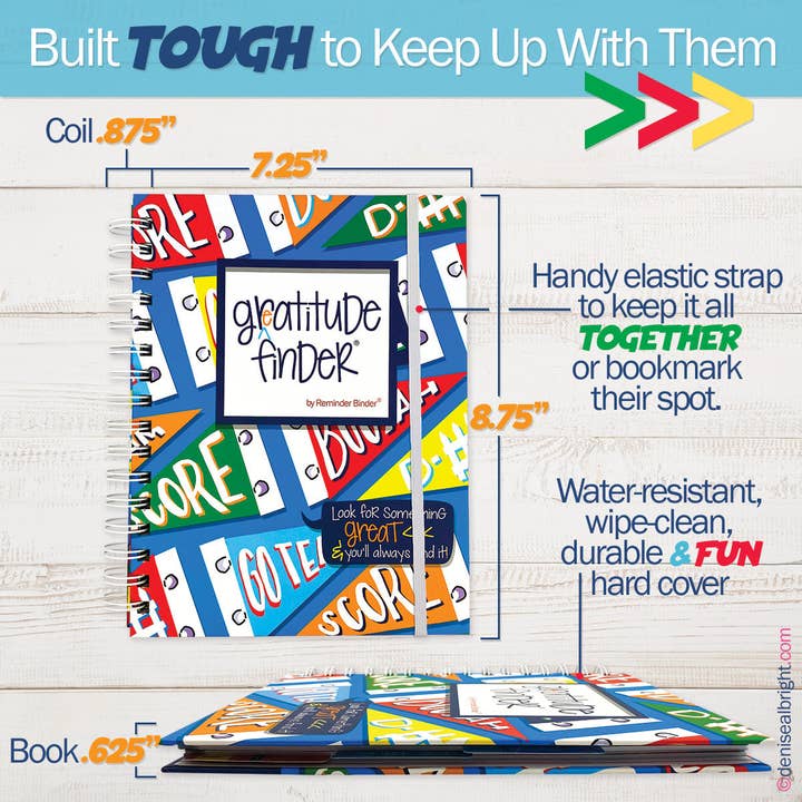 Denise Albright® - Wholesale Journal/Diary - Kids - Gratitude Finder® Journals | Adventure Series | Pack of 6
