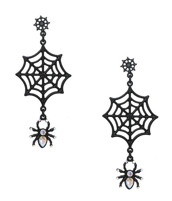 Jewelry Max - Wholesale Dangle Earrings - ( H811 )  HALLOWEEN THEME SPIDER WEB EARRING0
