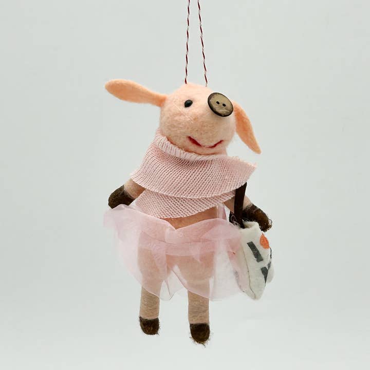 Kalid Christmas - Wholesale Christmas Decoration - Felt Christmas Decoration - Mrs Pig Figurine0