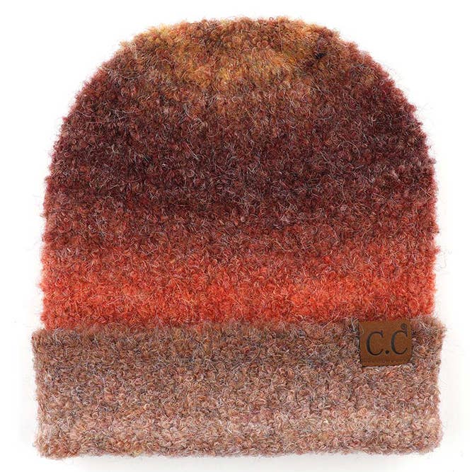 Hana - Wholesale Beanie - Dames - C.C Multi Color Ombre Mohair Manchet Beanie4