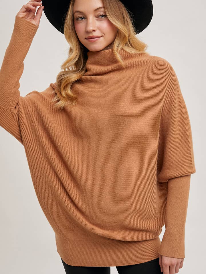 Bluivy - Wholesale Knit Sweater - Women's - SLOUCH NECK DOLMAN SLEEVED PULLOVER52