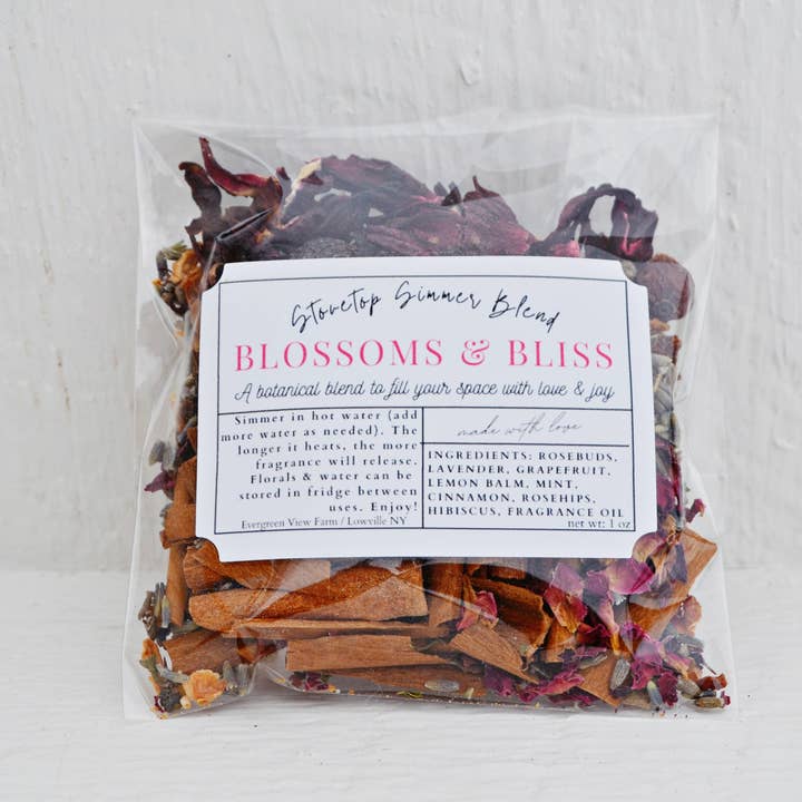 Simmer Pot Kit Valentine's Day Floral Botanic Spring Summer for wholesale by Evergreen View Farm