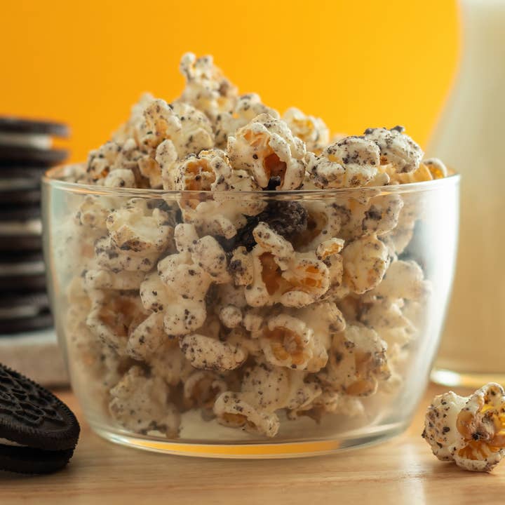 Cookies N Cream Popcorn for wholesale by Pop-A-Licious