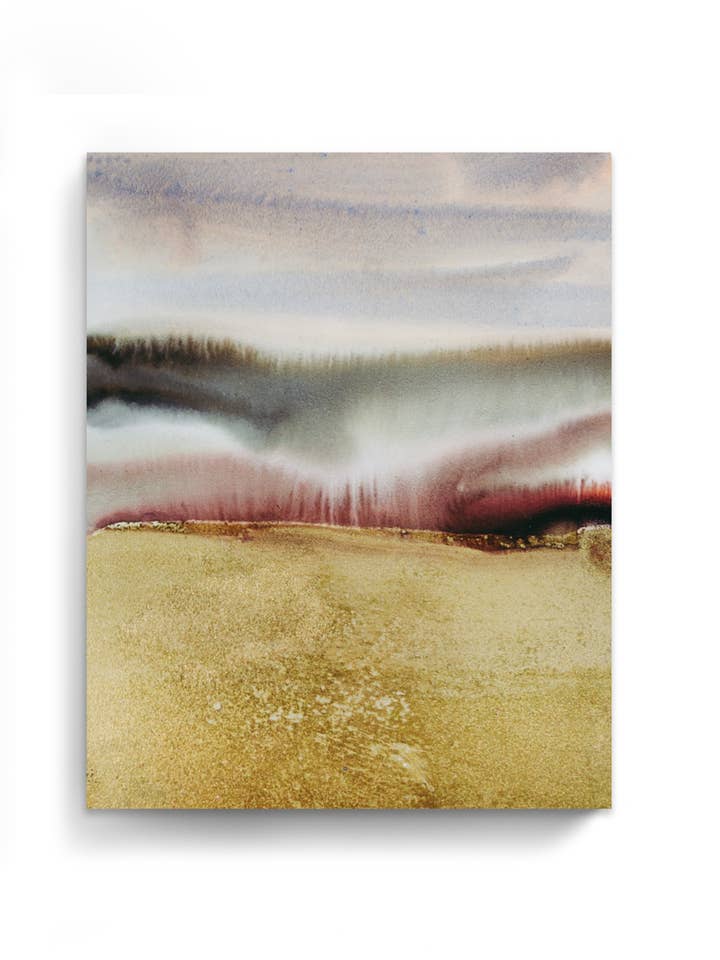 Landschap Wandkunst Prints Losse Abstracte Aquarel Papier & Canvas | Gouden Aarde voor wholesale door Marta Spendowska