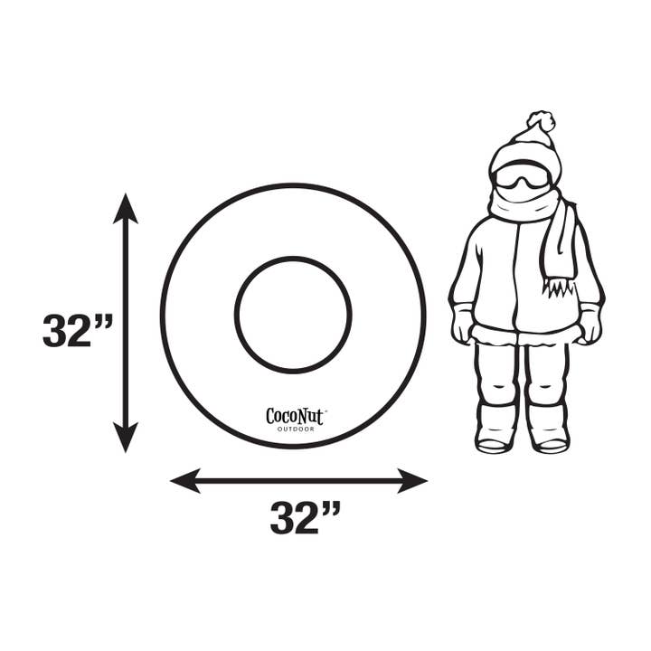 Coconut Outdoor – wholesale Inflatables – 32" Junior Snow Tube - Snow Day Bear & Penguin