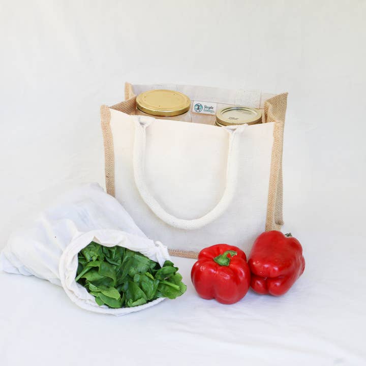 Simple Ecology - Wholesale Grocery/Shopping Bag - Organic Canvas & Jute Tote -Simple Ecology1