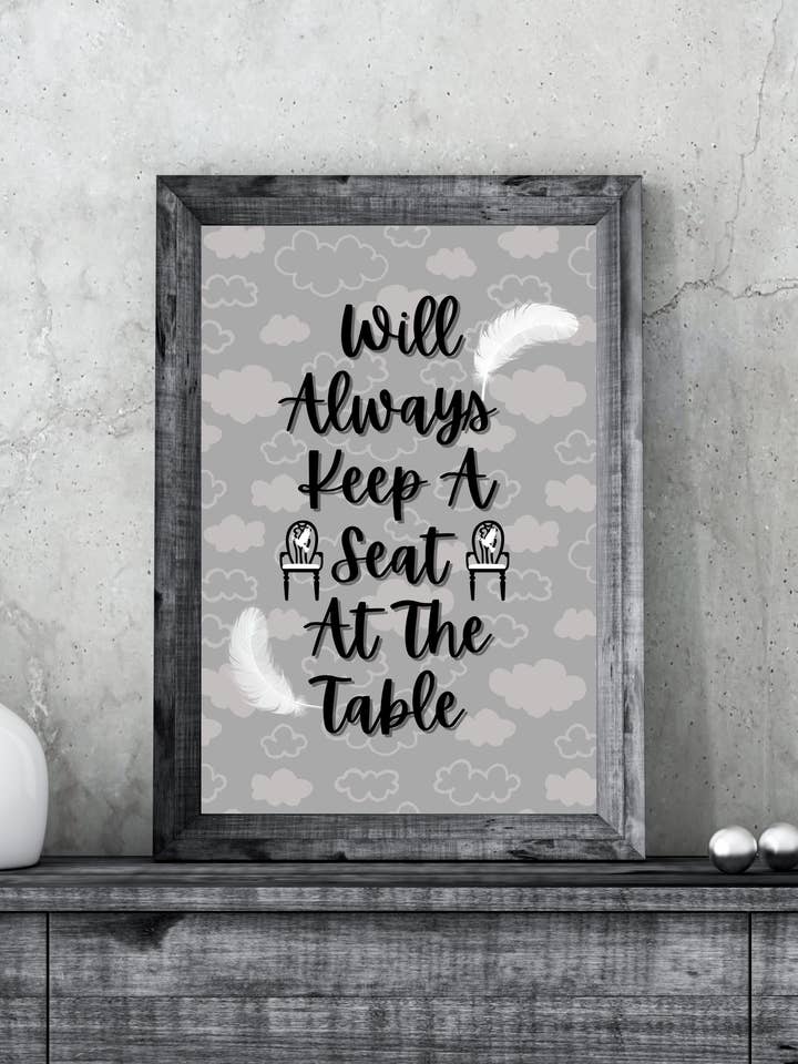 Sittplats vid bordet The Vamps Band Song Lyric Citat Väggtryck för wholesale av Printicole