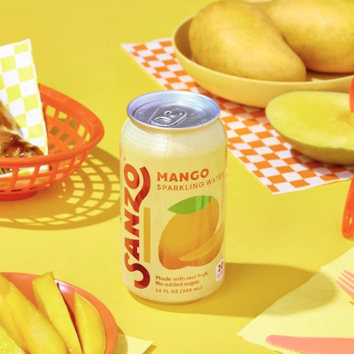 Sanzo - Wholesale Sparkling Water - Mango (Alphonso) | 12-pack