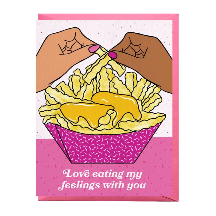 Emotional Eating Friendship Card for wholesale by Boss Dotty Paper Co.