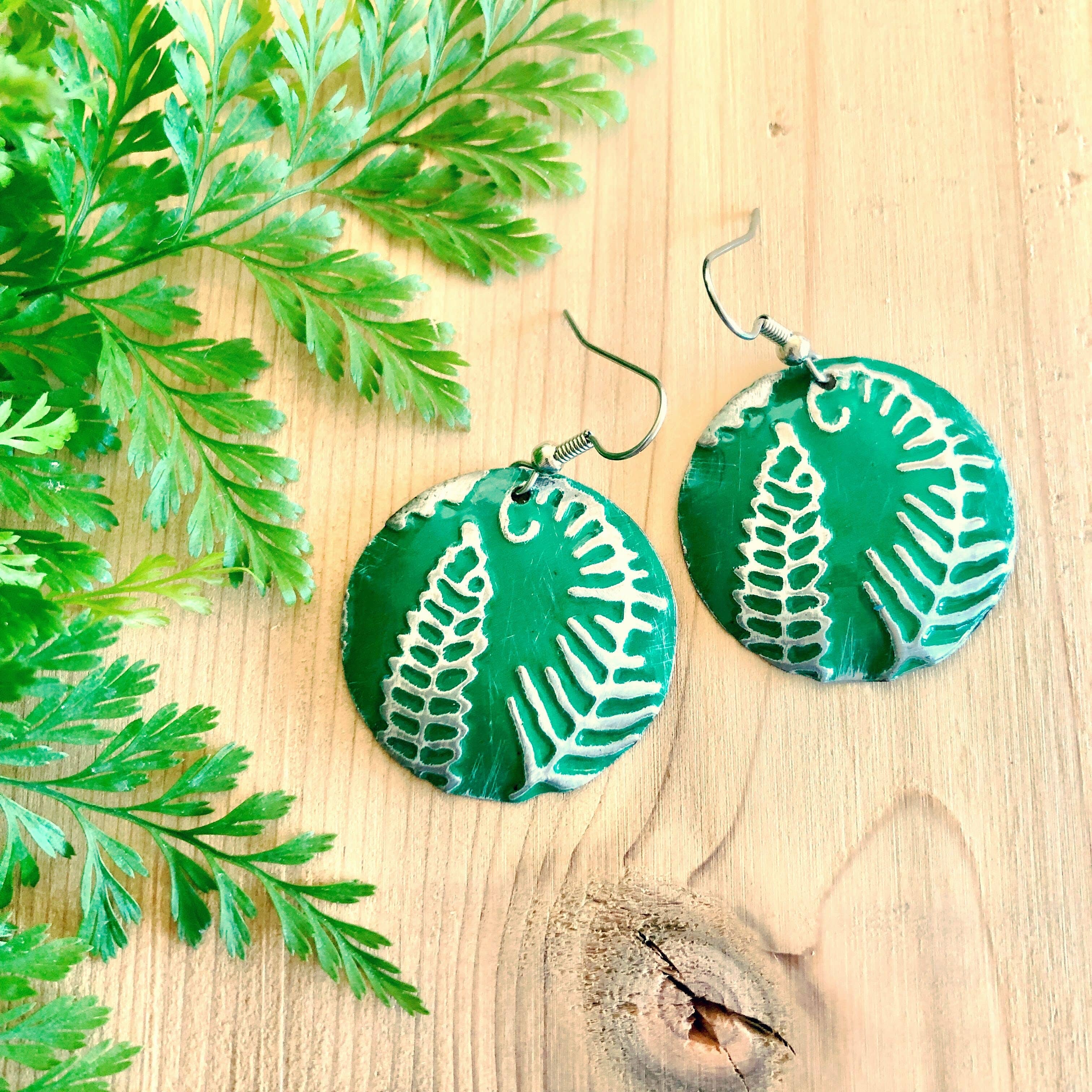 TTE Designs - Wholesale Dangle Earrings - Best Sellers - Set of 12 Recycled Vintage Tin Earrings 17