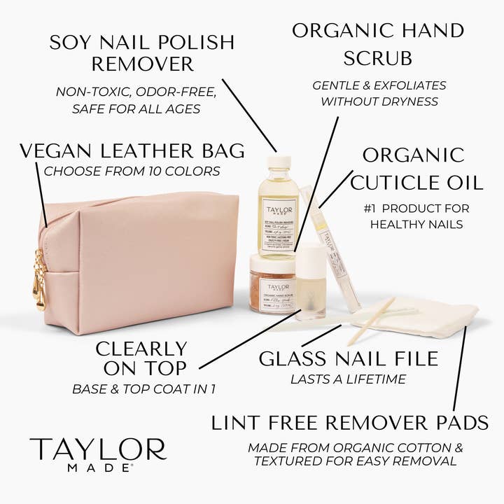 Taylor Made Polish - Wholesale Nailcare Set - Organic Manicure Set - Rose Gold1