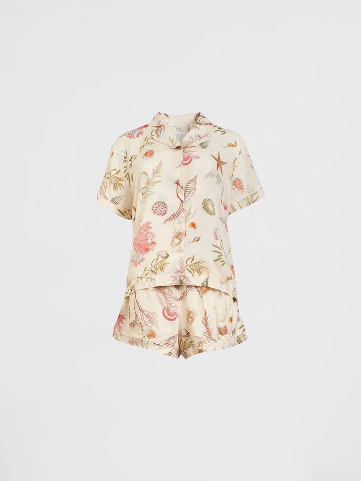 Fable England - Wholesale Sleepwear Set - Women's - FABLE Whispering Sands Lotus Pink - Short PJ - Various Sizes