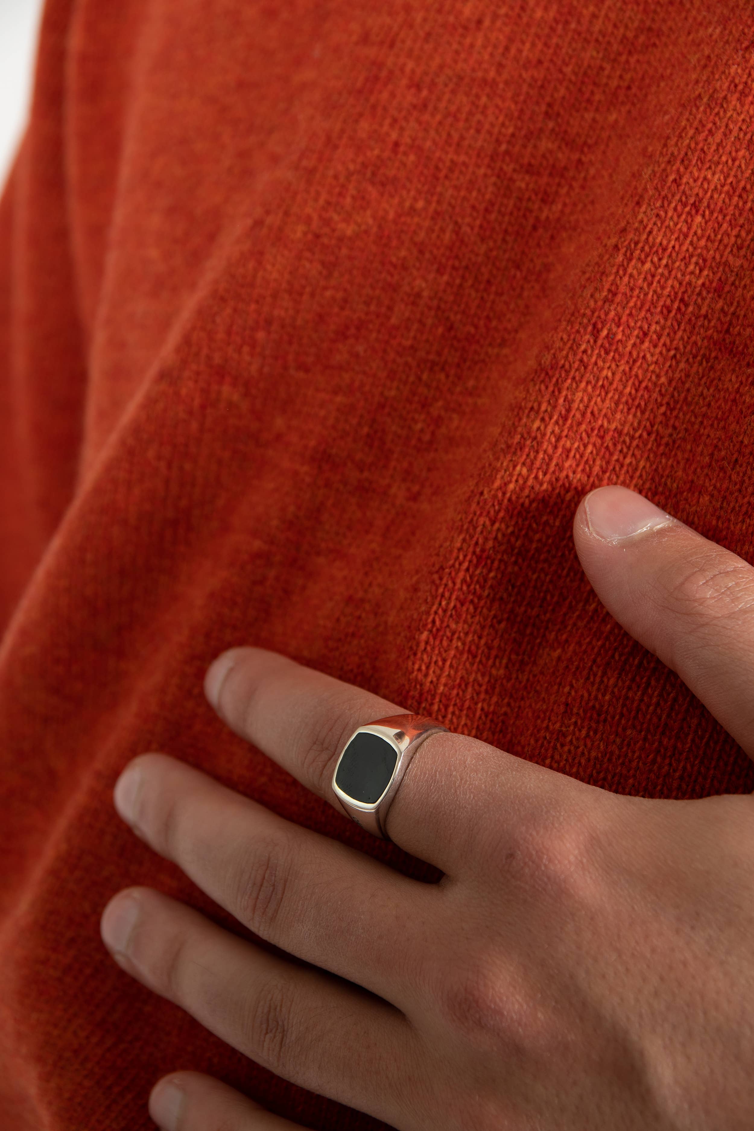 Crés-cere Rings – Joias - Homem por atacado – Sydney - Anel Prata 925 com Ónix Preto - Homem4