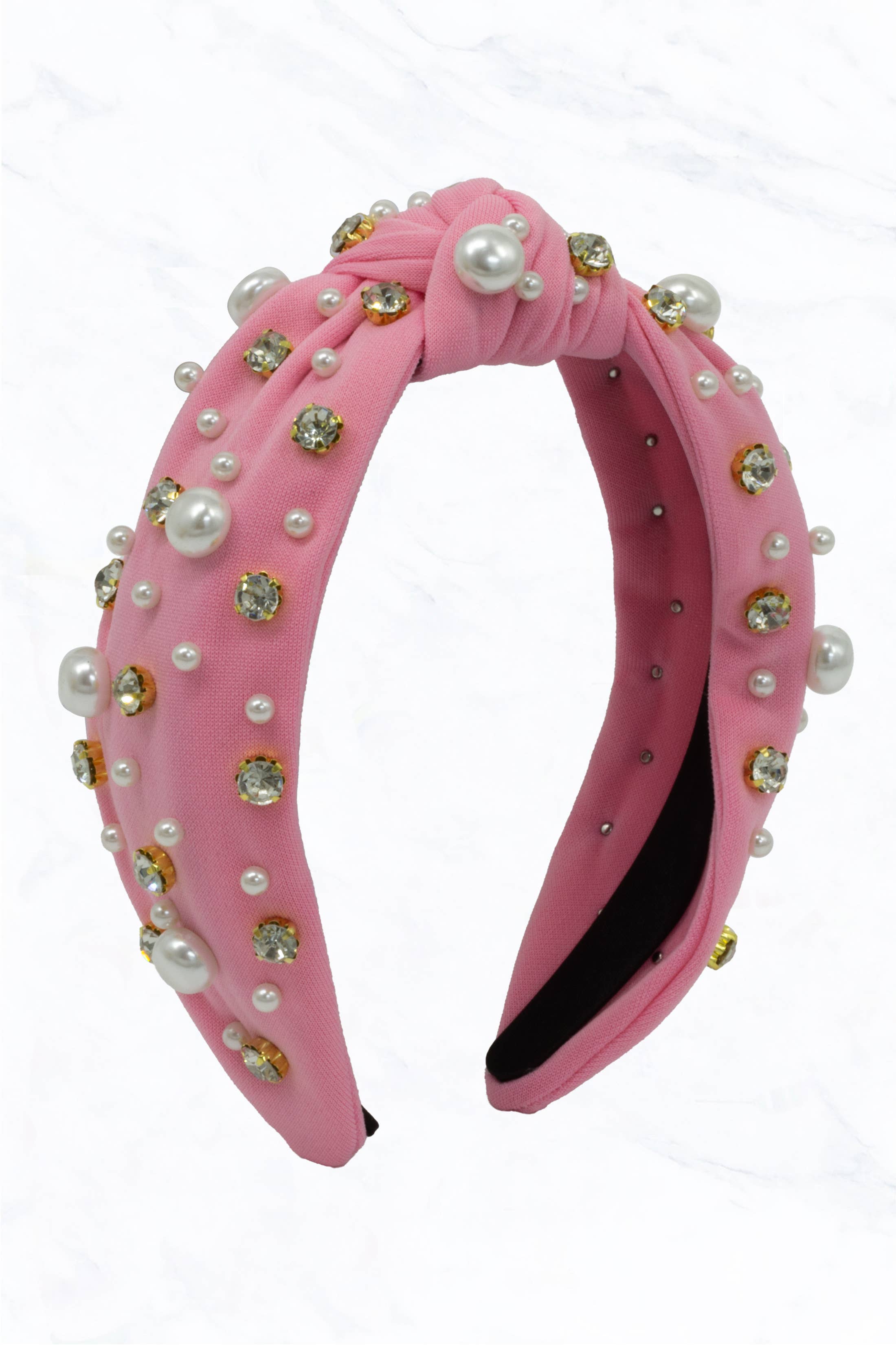 Suzie Q USA – Großhandel Fashion-Stirnband – Damen – Geknotetes Stirnband mit Perlen und Strasssteinen0