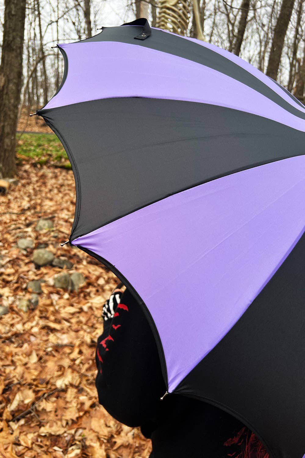 vampirefreaks - Wholesale Umbrella - Unisex - Batwing Pagoda Umbrella [BLACK/LIGHT PURPLE]9