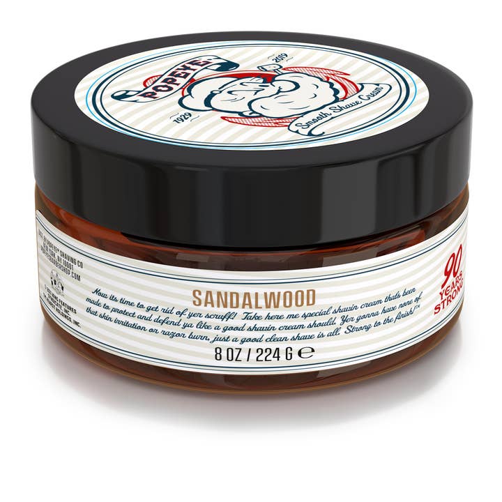POPEYE Shave Company - Vente Crème à raser – homme - Crème à raser POPEYE 8 oz au bois de santal non moussante2