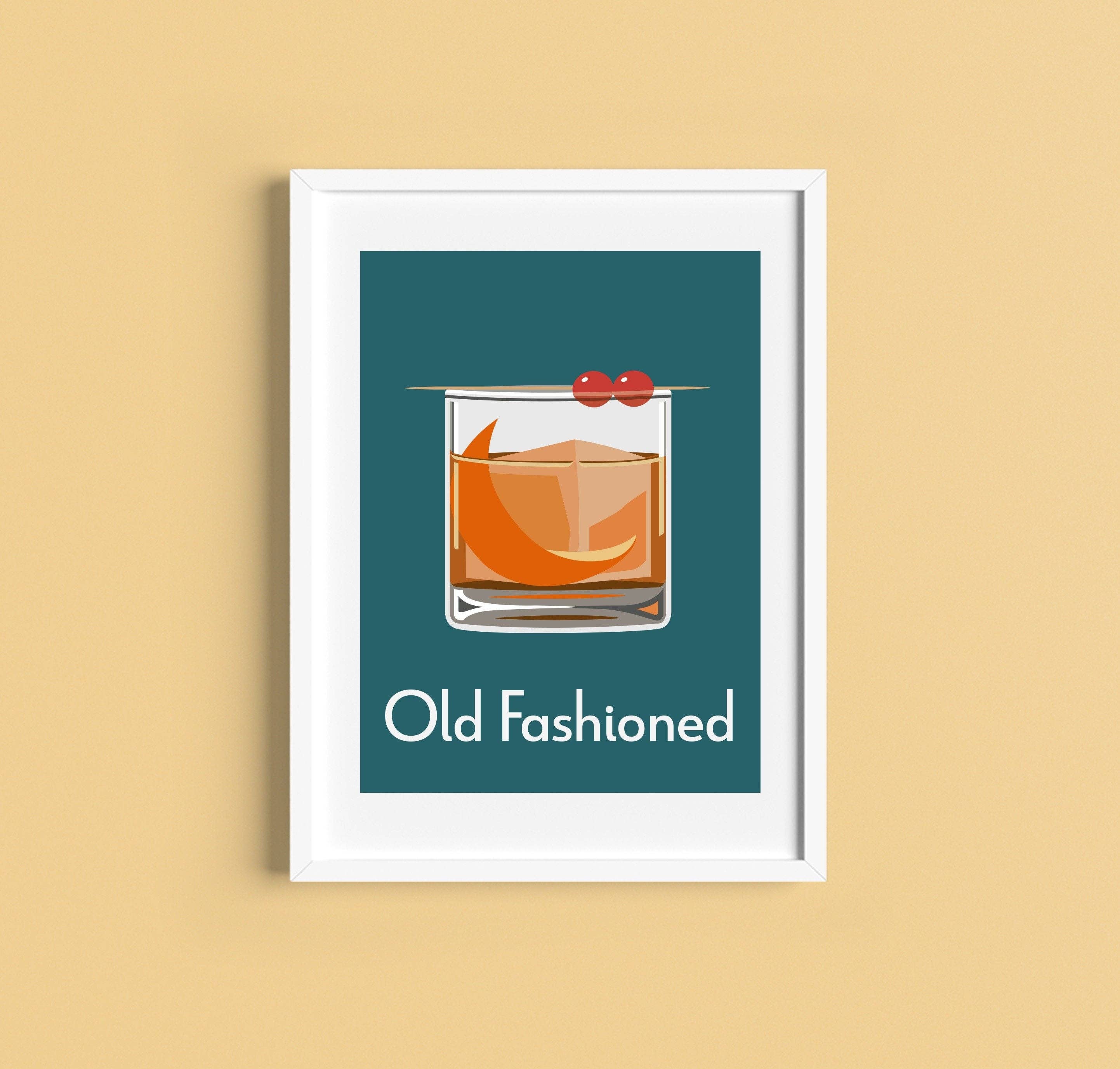 Rebecca Pymar - Wholesale Art Print - OLD FASHIONED COCKTAIL Print