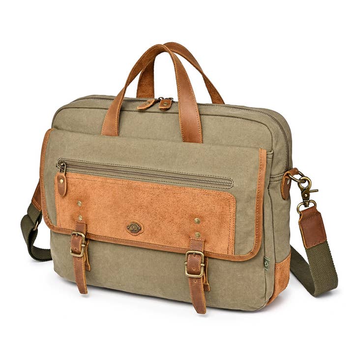 TSD Brand – wholesale Briefcase – Unisex – Valley Oak Canvas Brief Bag5