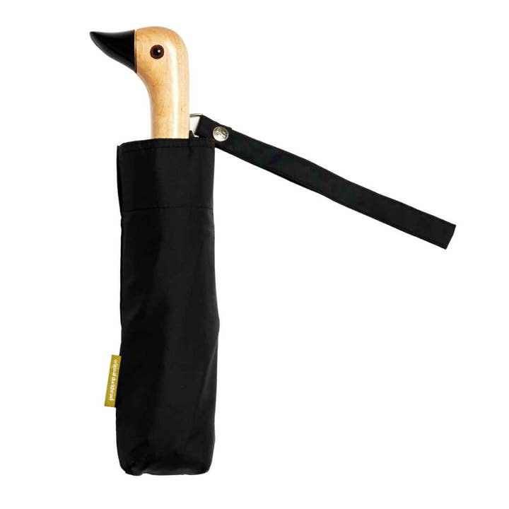 Original Duckhead EU - Vente Parapluie – unisexe - Parapluie Compact Éco-responsable à Tête de Canard Classique Noir