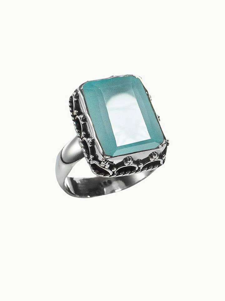 Sivalya Aqua Opal Statement Ring for wholesale by Sivalya