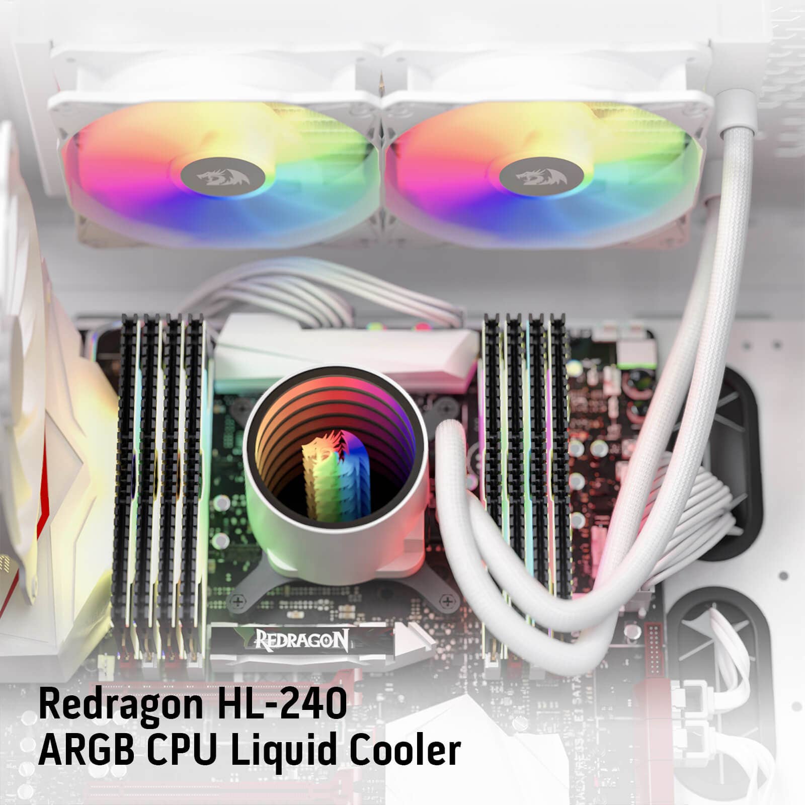 Redragon - Vente Haut-parleurs - Refroidisseur liquide CPU AIO ARGB tout-en-un4
