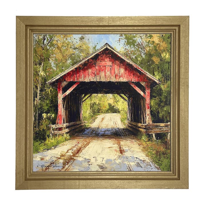 ginger blue - Wholesale Art Print - Covered Bridge15