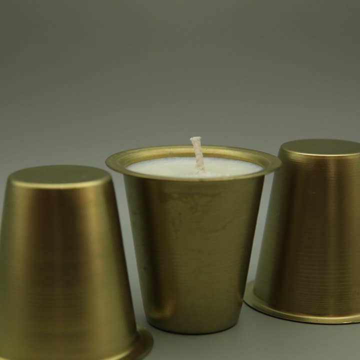 Forever Green Art - Wholesale Jar/Filled Candle - Sugar Mold 3″ Candle Cup (Black and Gold)3