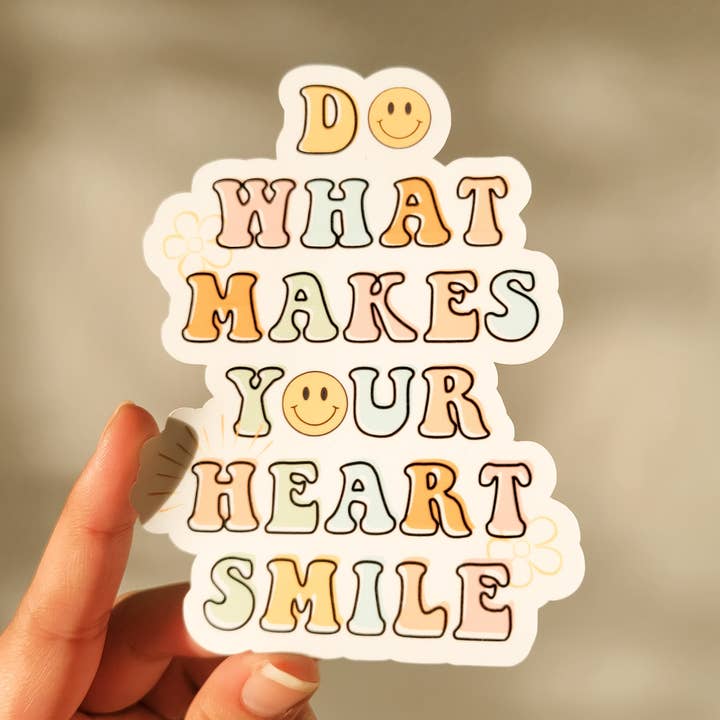 Infinery - Wholesale Sticker - Make Your Heart Smile Sticker, waterproof, scratchproof0