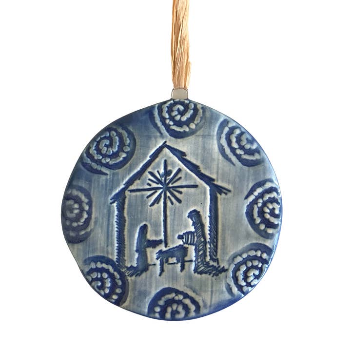 Ornament - Round - Nativity for wholesale by Lorraine Oerth Co.