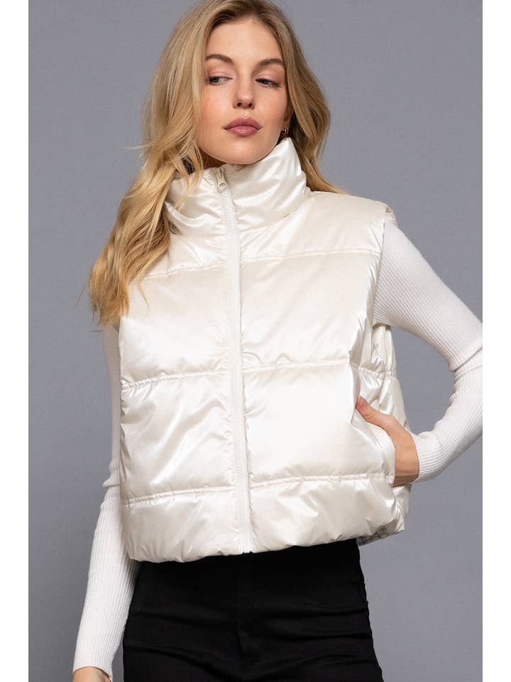 Active Basic | Active USA - Wholesale Outerwear Vest - Women's - High Neck Zip Up Vest19