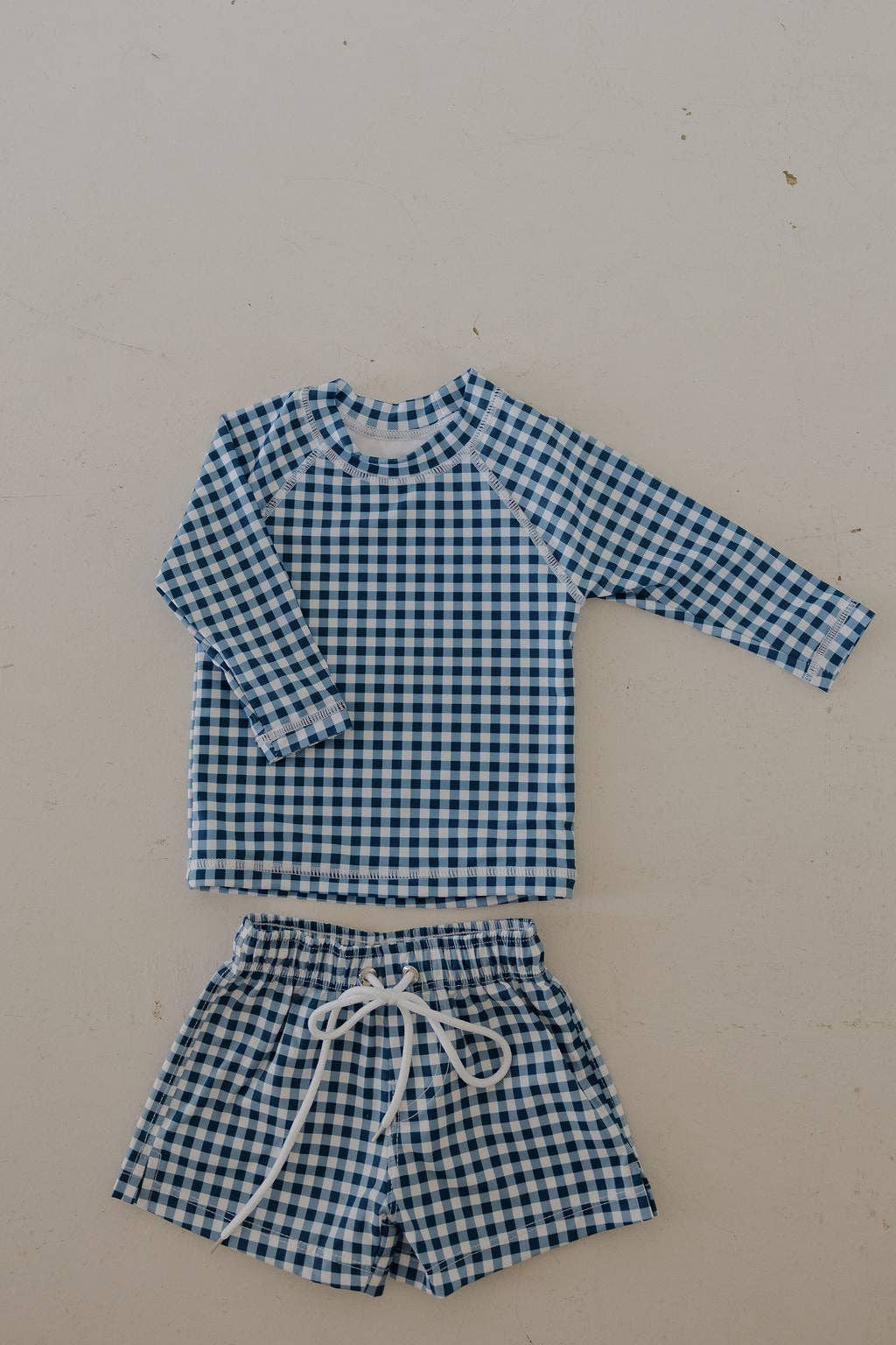 Forever French Baby - Wholesale Swim Shorts - Kids - Child Board Short | Blue Gingham1