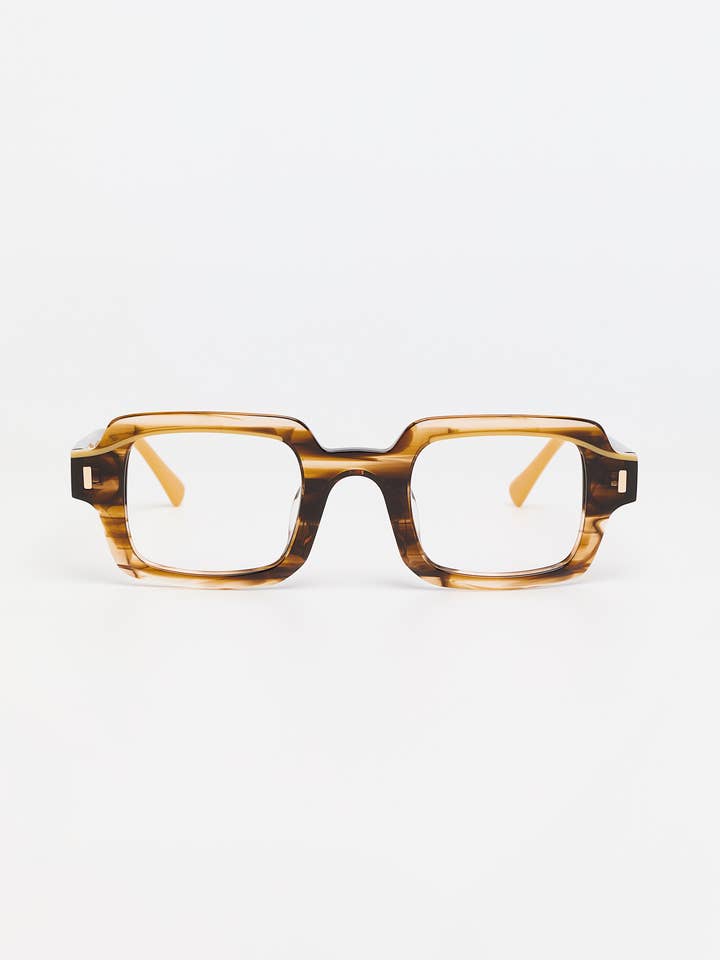 Montures Optiques Bicolores Jaune Brillant/Jaune Uni pour la vente par TIWI