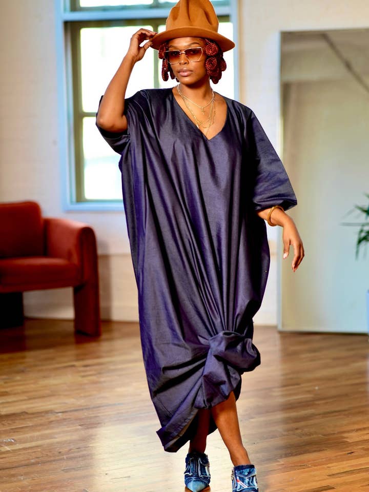 Uza Denim-Kaftankleid - Schlussverkauf für den Großhandel von DUA MENKA