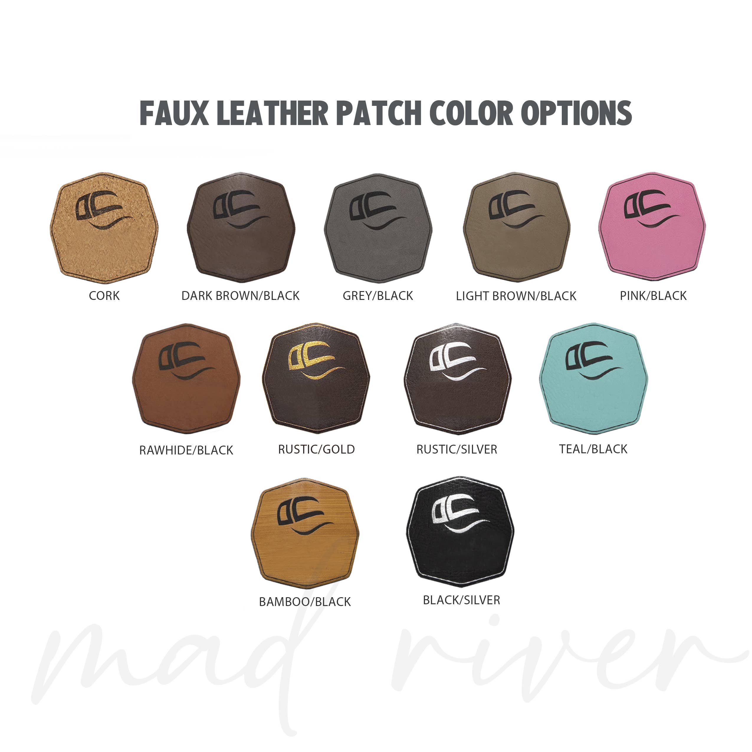 Mad River – Engroshandel Trucker hat - Unisex – Richardson 112 Trucker Hat m/Custom Round Kunstlæder Patch12