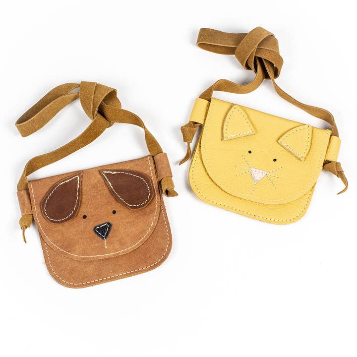 Doggie or Kitty Critter Leather PURSE Toddler & Kids for wholesale by Starry Knight Design