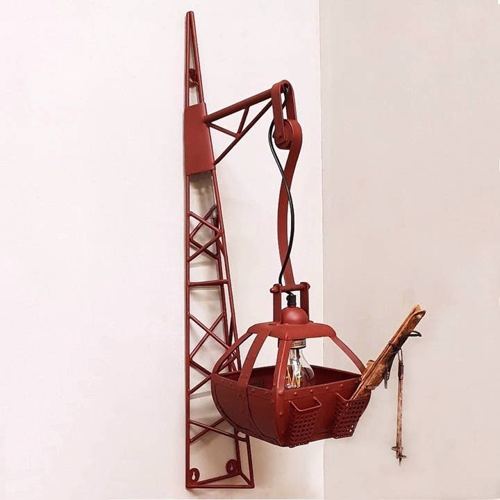 Rode metalen wandlamp gondel voor wholesale door LES SCULPTEURS DU LAC