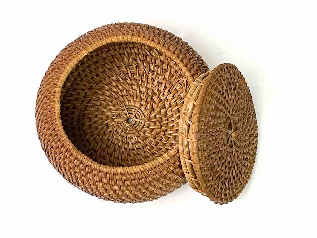 The Niger Bend - Wholesale Basket - Small Vietnamese Rattan Covered Basket - 3 sizes14