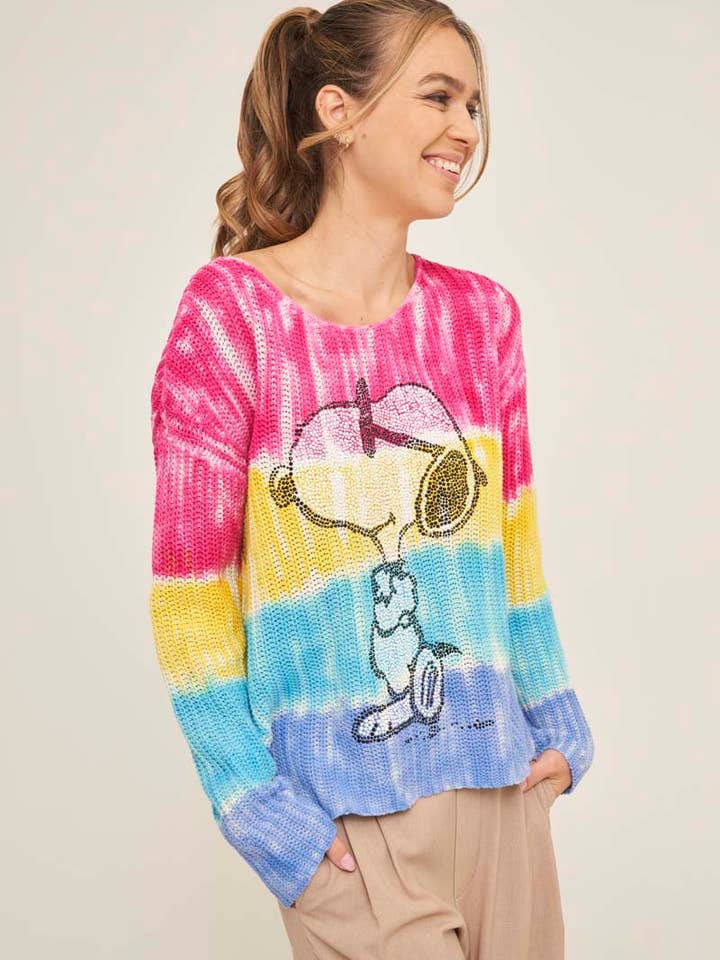 Camisola Snoopy tie dye por atacado de Princess Goes Hollywood