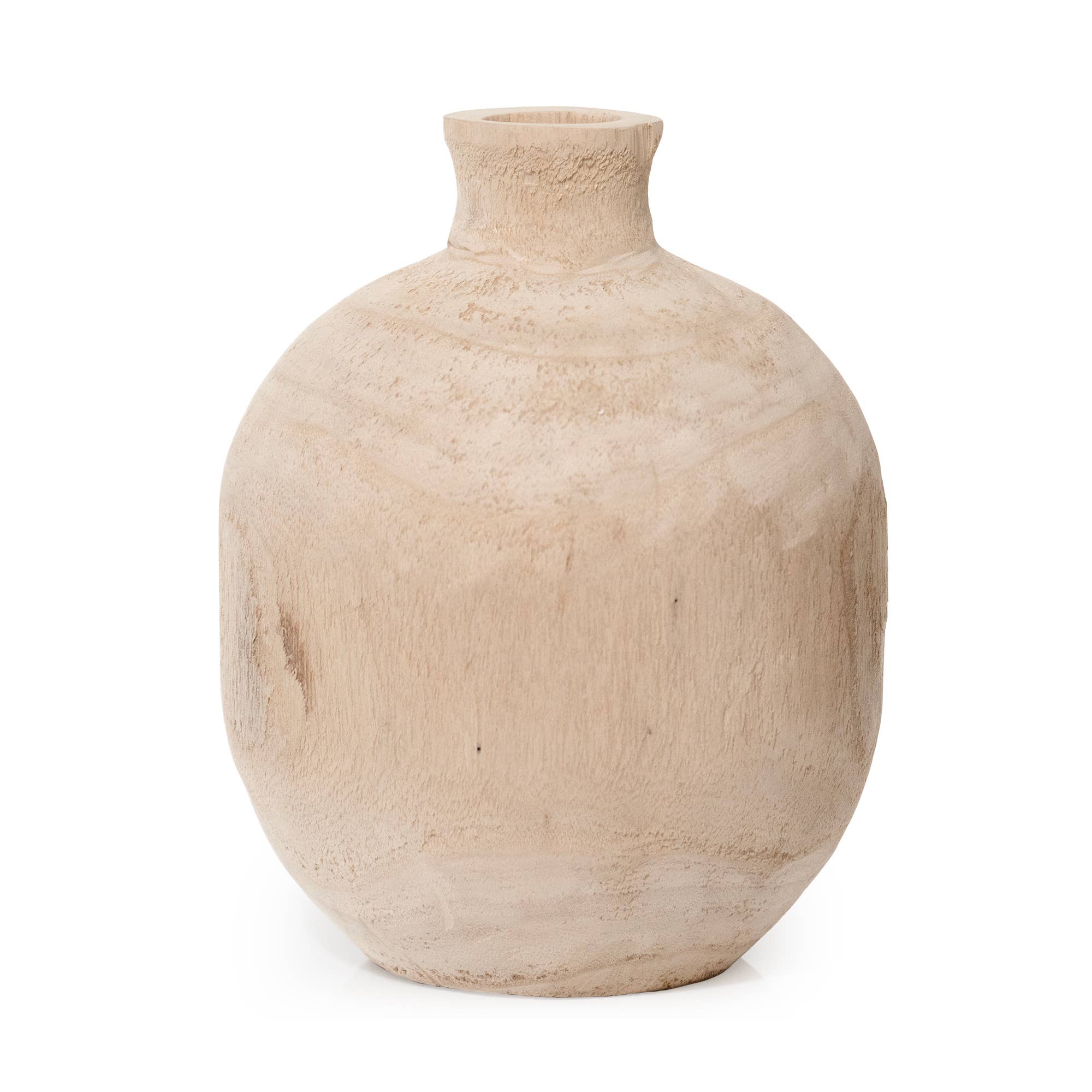 Andaluca - Wholesale Vase - Paulownia Wood Round Vase5