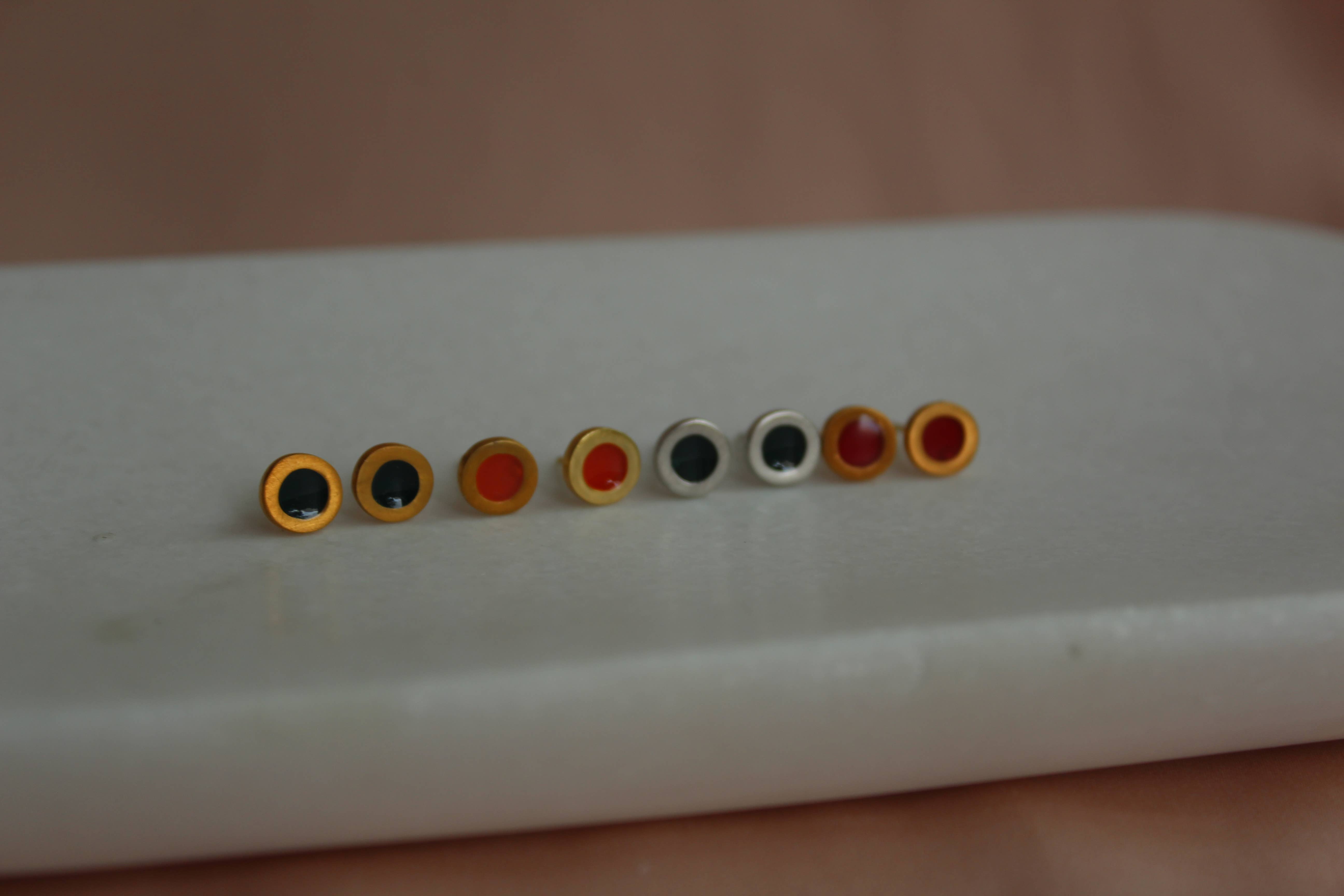 North & South jewelry – Engroshandel Ørestikkere – mini farve øreringe, emalje stud øreringe,2