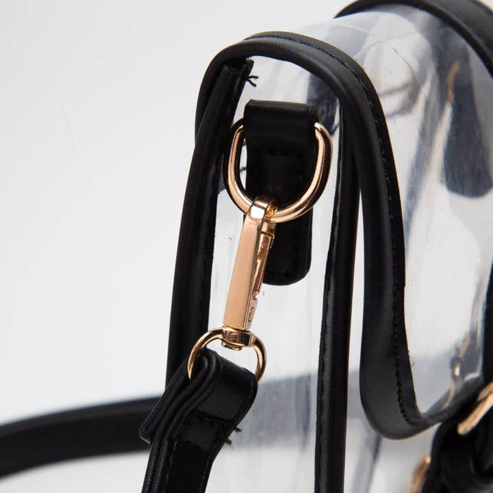 MiMi Wholesale - Wholesale Crossbody Bag - Women's - TG10608 Game Day Clear Buckle Strap Mini Crossbody Bag5